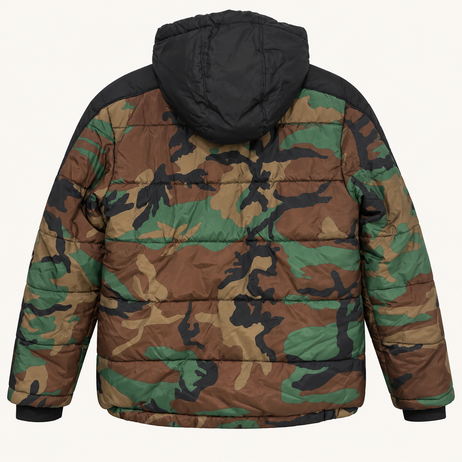 Jordan Nike Air Camo Hooded Puffer Jacket | Youth XL — back