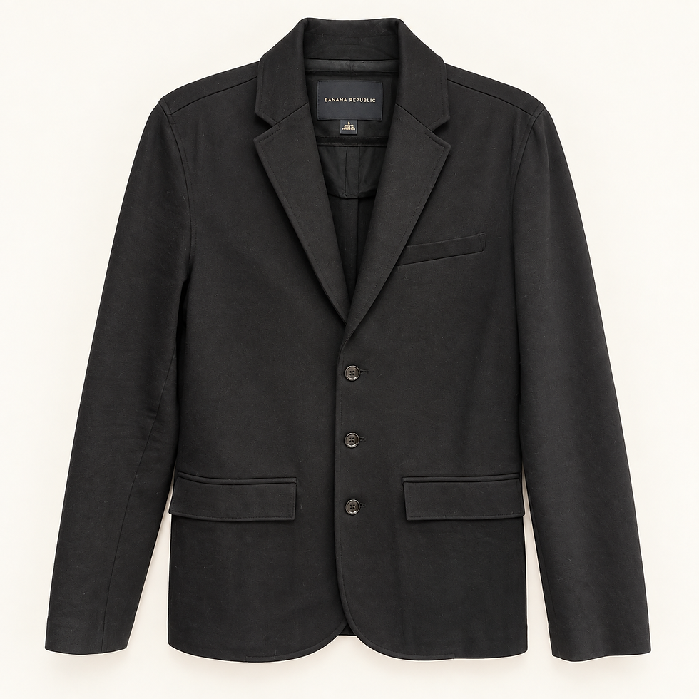 Banana Republic black tailored blazer front view