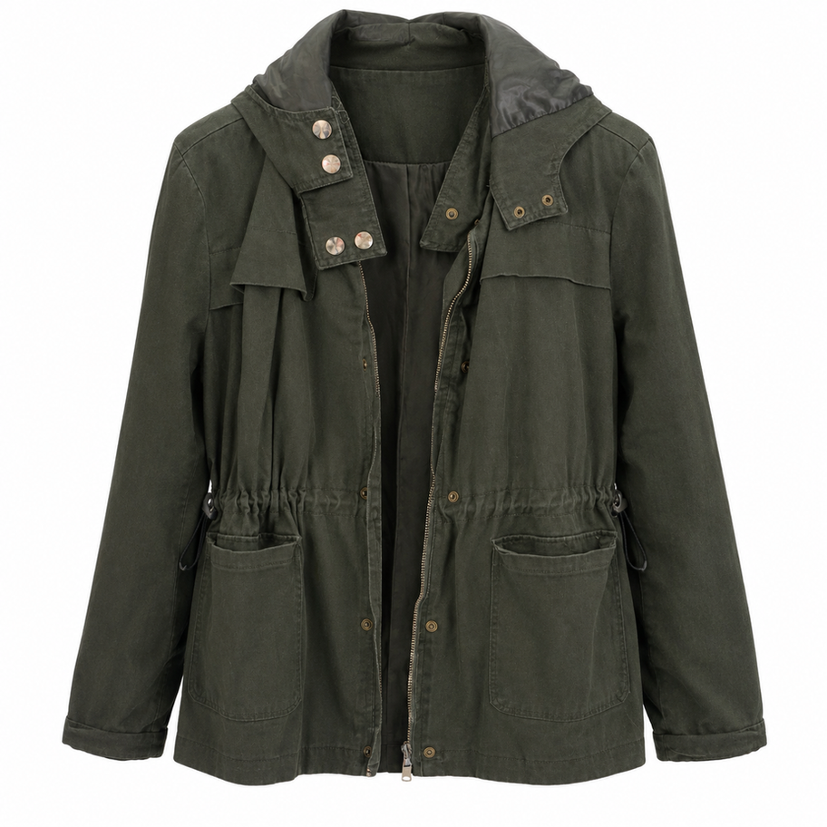 i Joah olive utility jacket juniors size L - front view