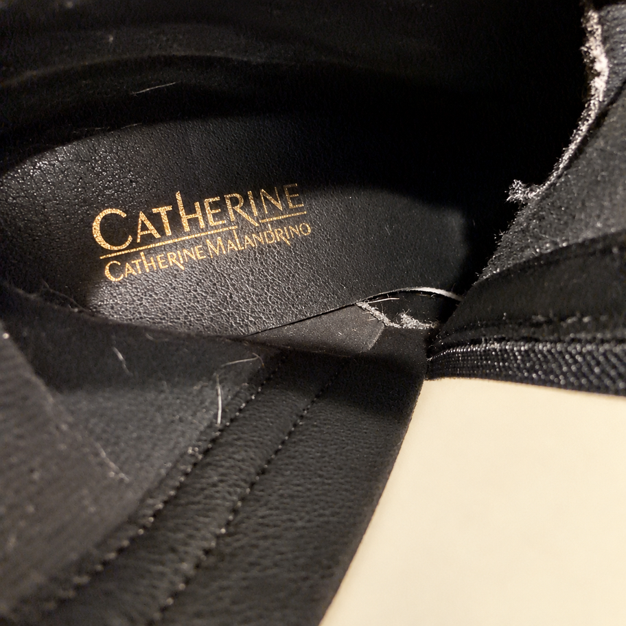 Original interior branding and lining detail