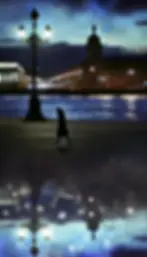 Ilustração de um sonhador solitário e uma jovem caminhando juntos durante as noites brancas de São Petersburgo.