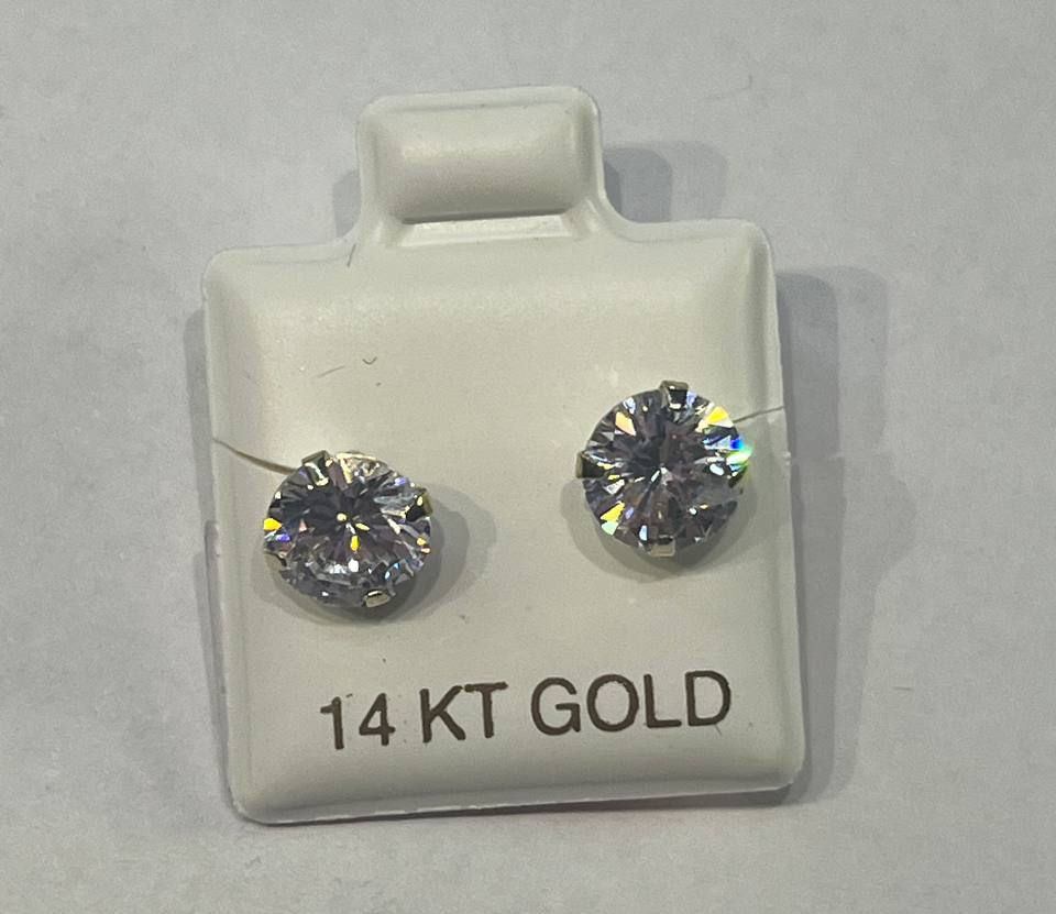 Arete redondo blanco