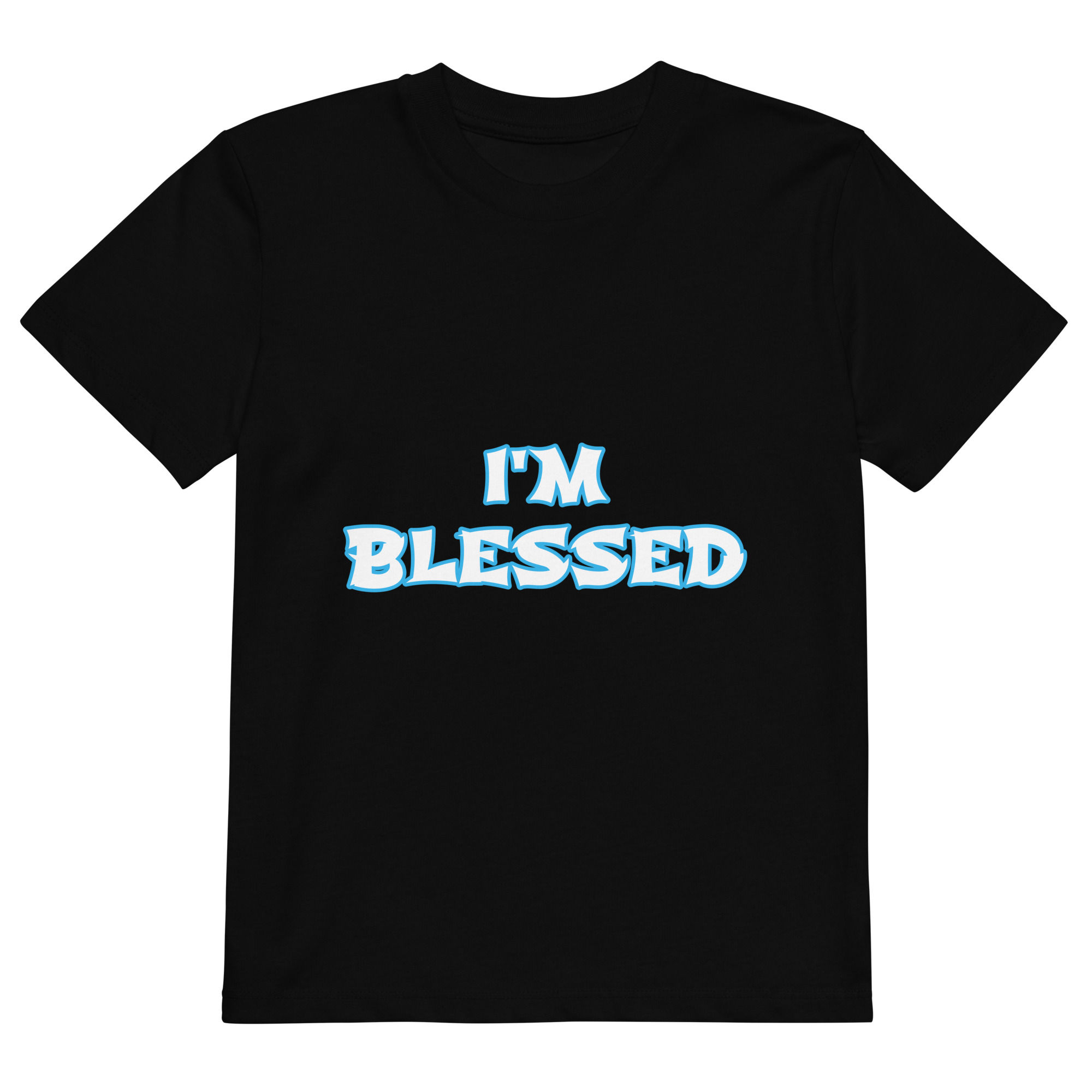 I'm Blessed Not Stressed Organic cotton kids t-shirt (Front/Back)