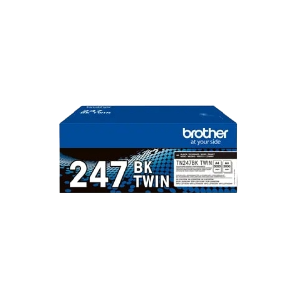 TONER ORIGINAL BROTHER 247 ALTA CAPACIDADE PRETO 3000 PÁGINAS PACK 2 UNIDADES