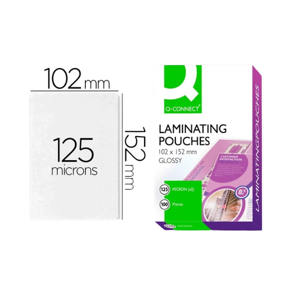 BOLSA PLASTIFICAR 125µ 102X152MM CAIXA COM 100 UNIDADES