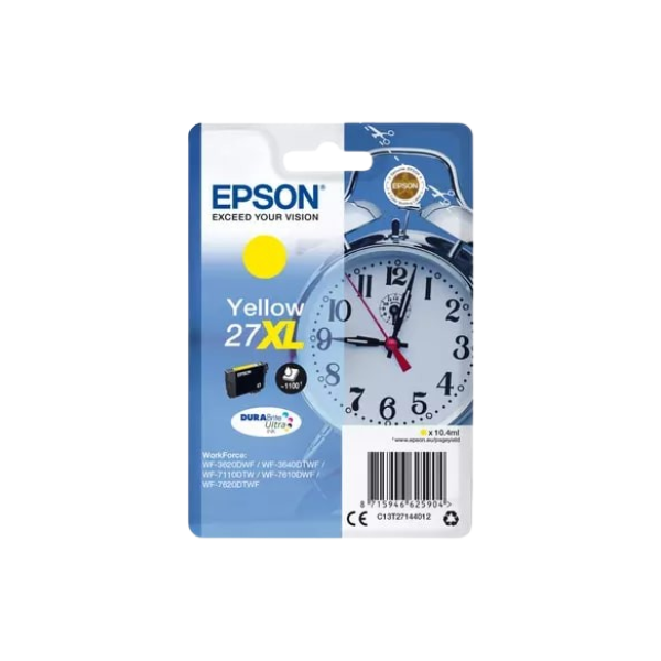 TINTEIRO ORIGINAL EPSON 27XL AMARELO 10.4ML 1100 PÁGINAS