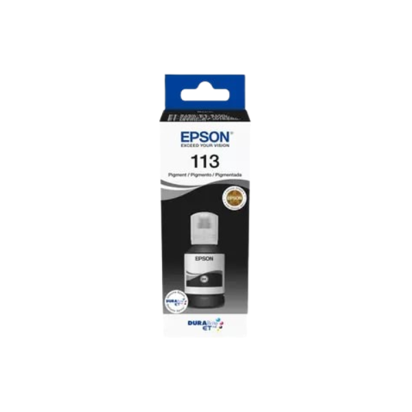 GARRAFA DE TINTA ORIGINAL EPSON ECOTANK 113 PRETO 127ML 7500 PÁGINAS