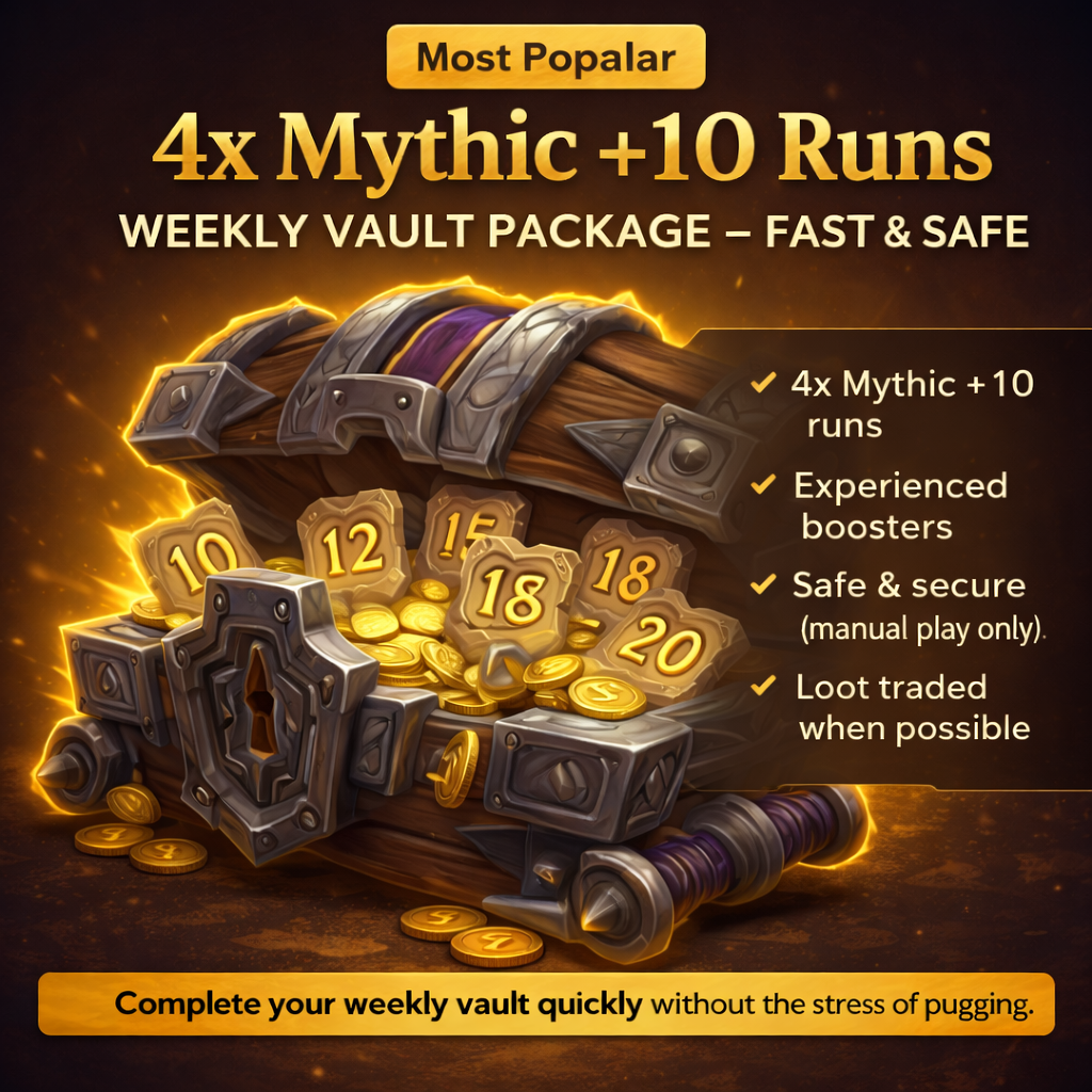 4x Mythic+10 Runs Weekly Vault Package