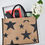 Miniatura: STAR DESIGN BURLAP TOTE BAG