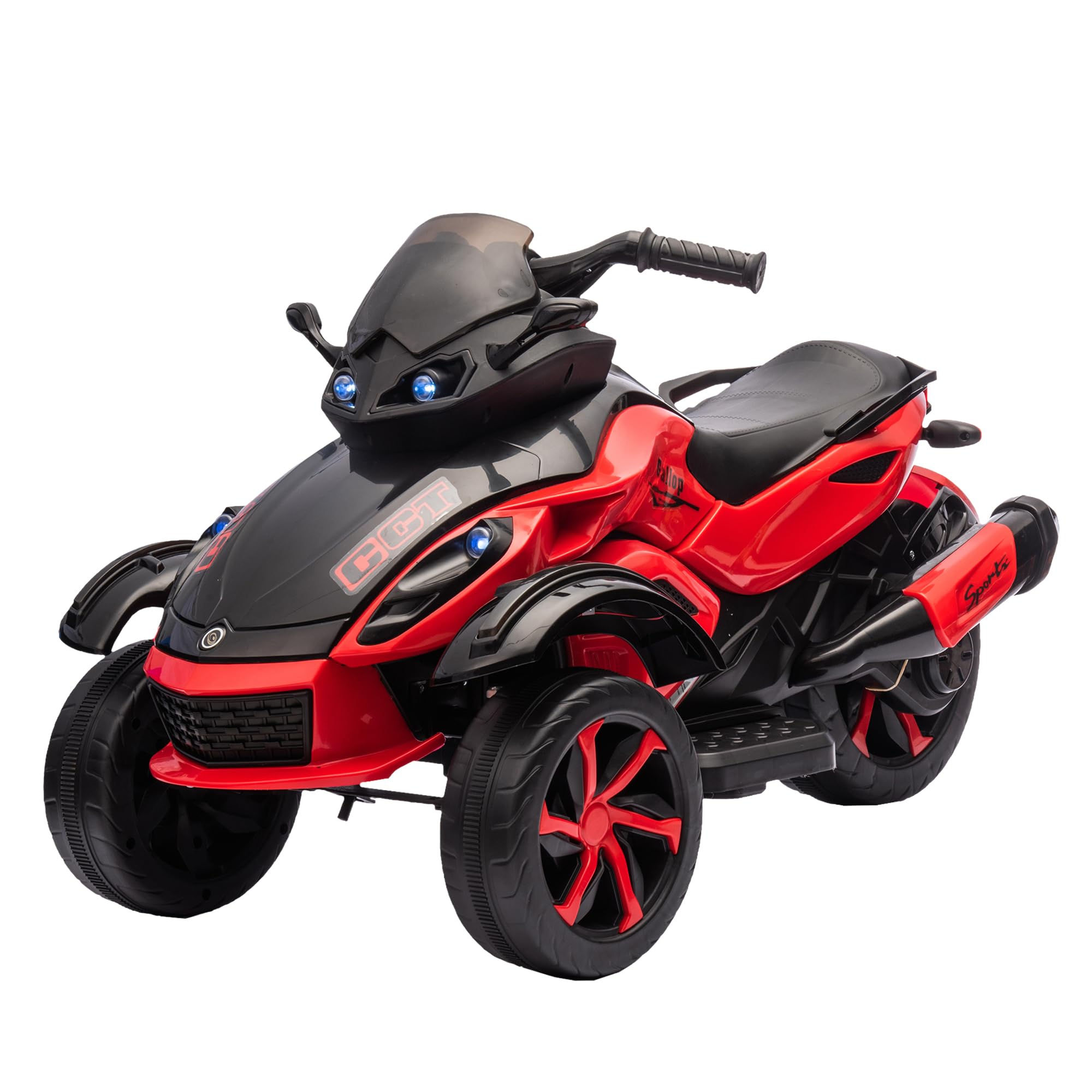 12V Kids Electric Quad Bike Ride On Car Atv Toy With Music Colorful Led Lights 3