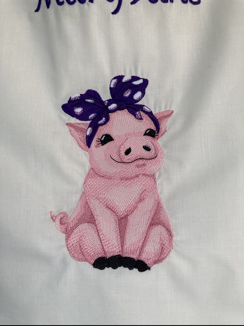 Thumbnail: Personalised piglet apron handmade 