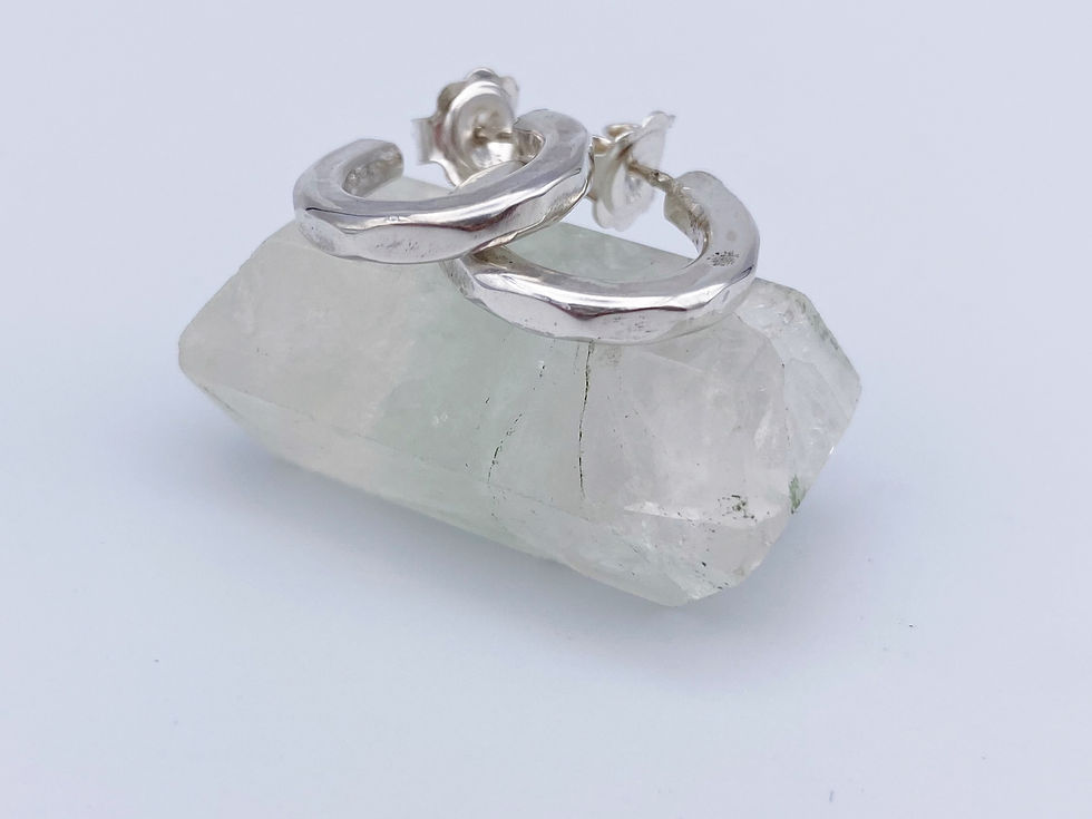 Thumbnail: Chunky Silver Mini Hoops