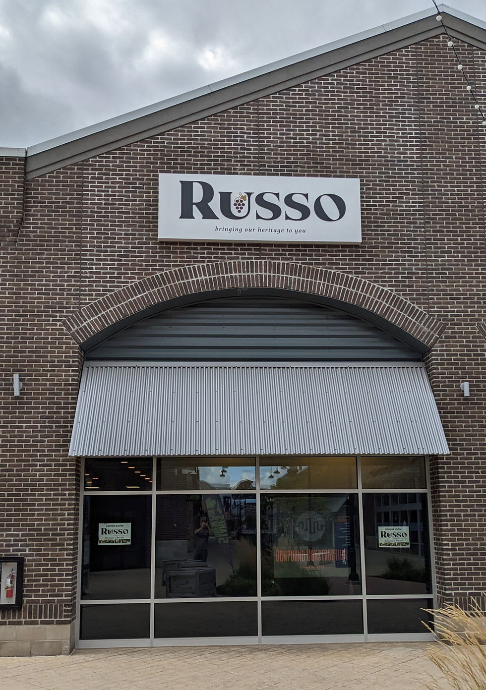 Restaurant and shop storefront