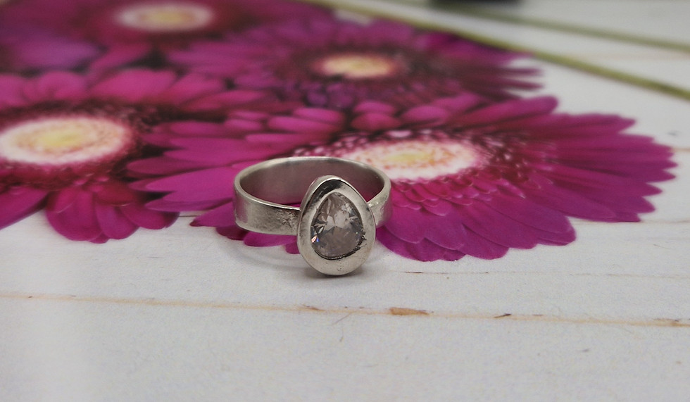 Thumbnail: Pear CZ Ring
