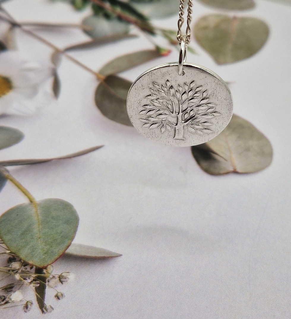 Thumbnail: Tree of Life & Rose Leaf Pendant