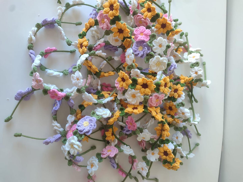 Thumbnail: Handknitted Flower Crown Headband