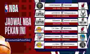 Jadwal NBA Pekan ini 6 - 11 November 2019