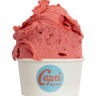 Cup of raspberry sorbetto