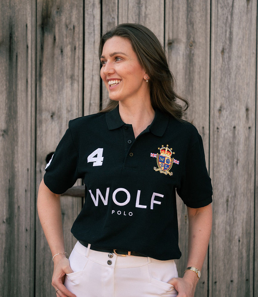 Women's Black Polo Shirt