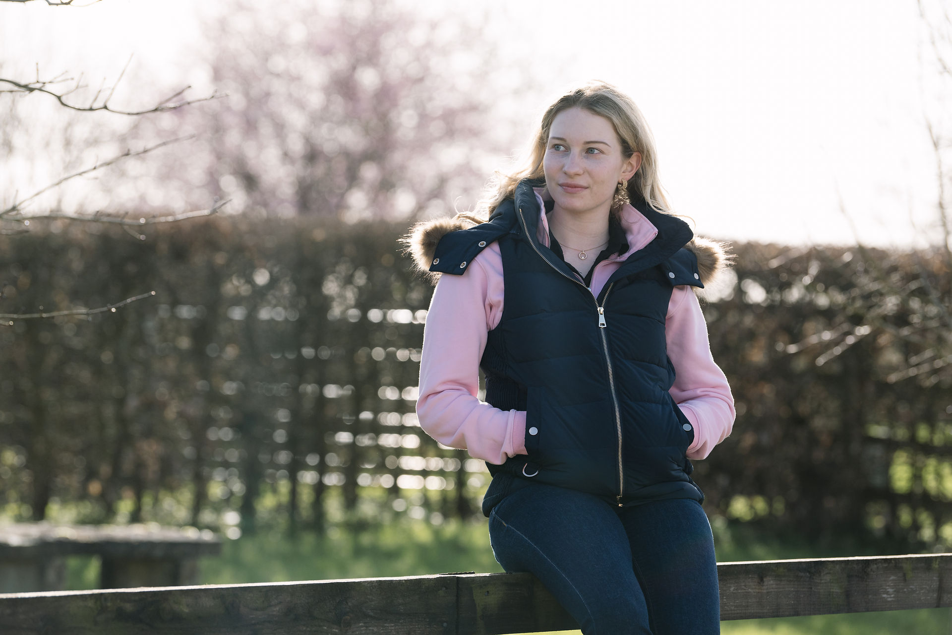 Women's Navy Gilet 