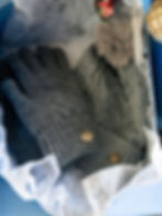 Grey Faux Fur Gloves