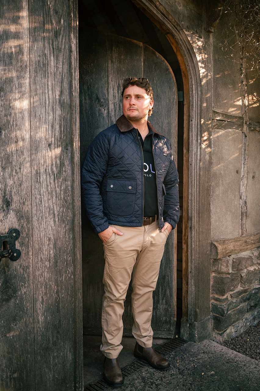 Men's Navy Padded Quilted Jacket