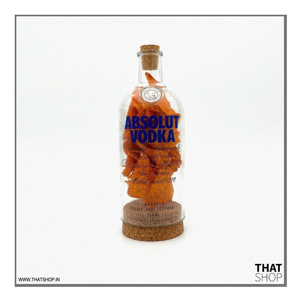 Thumbnail: upcycled absolut vodka jar with cork by that shop