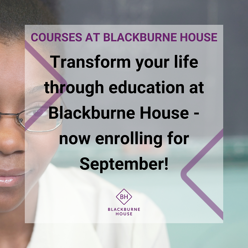 September 2023 courses at Blackburne House!