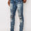 Thumbnail: Men Creased Biker Denim Jeans