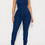Thumbnail: Strapless Denim Jumpsuit With Lace Up Back