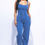 Thumbnail: Washed Jumpsuit With Adjustable Ankle   