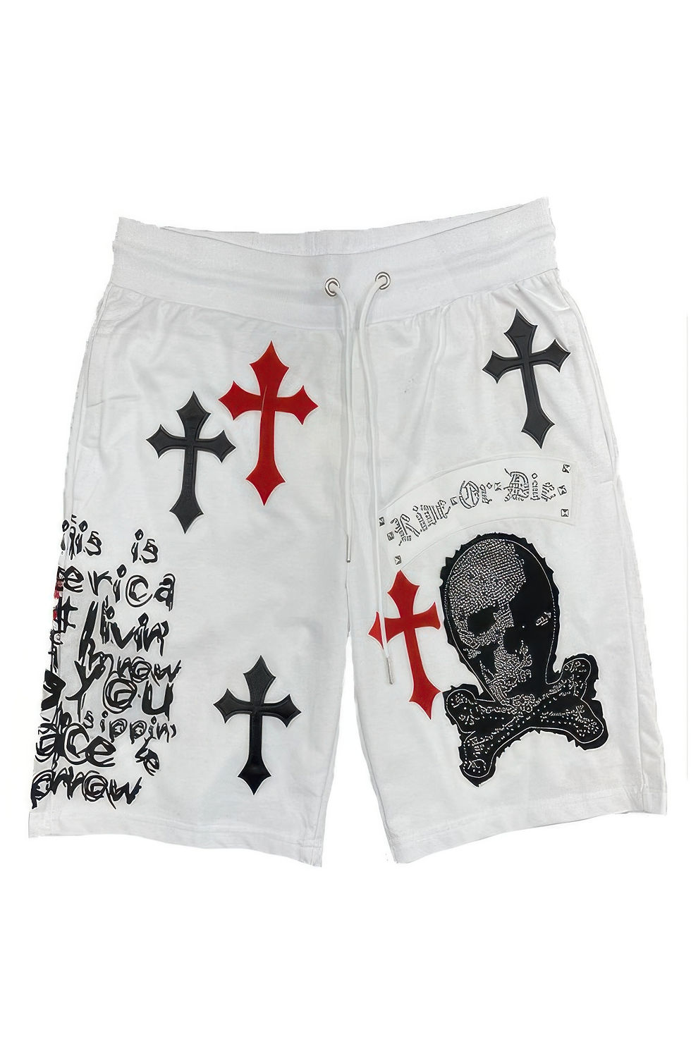Thumbnail: Mens Chrome Cross Skull Shorts