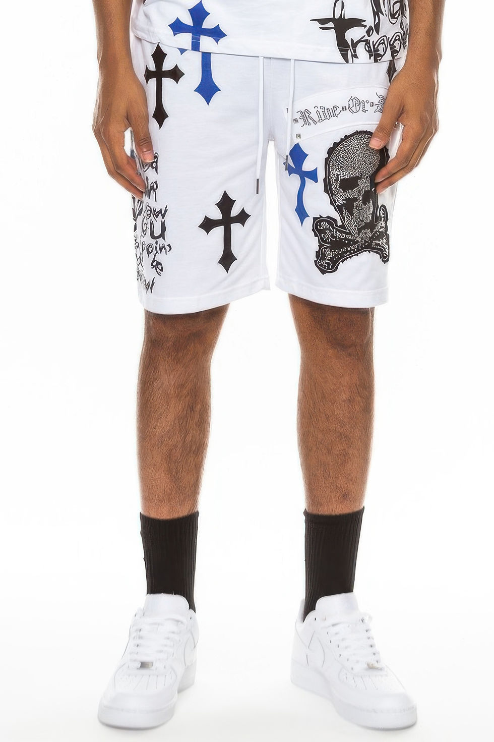 Thumbnail: Mens Chrome Cross Skull Shorts