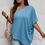 Thumbnail: Plus One Shoulder Solid Casual Loose Fit Shirt