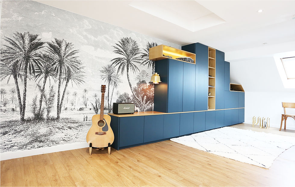 Miniature : Meuble de rangement sur mesure sous comble N°63