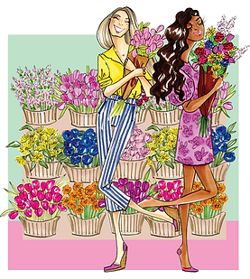 Girls at Flower Market - Lori Burt.png