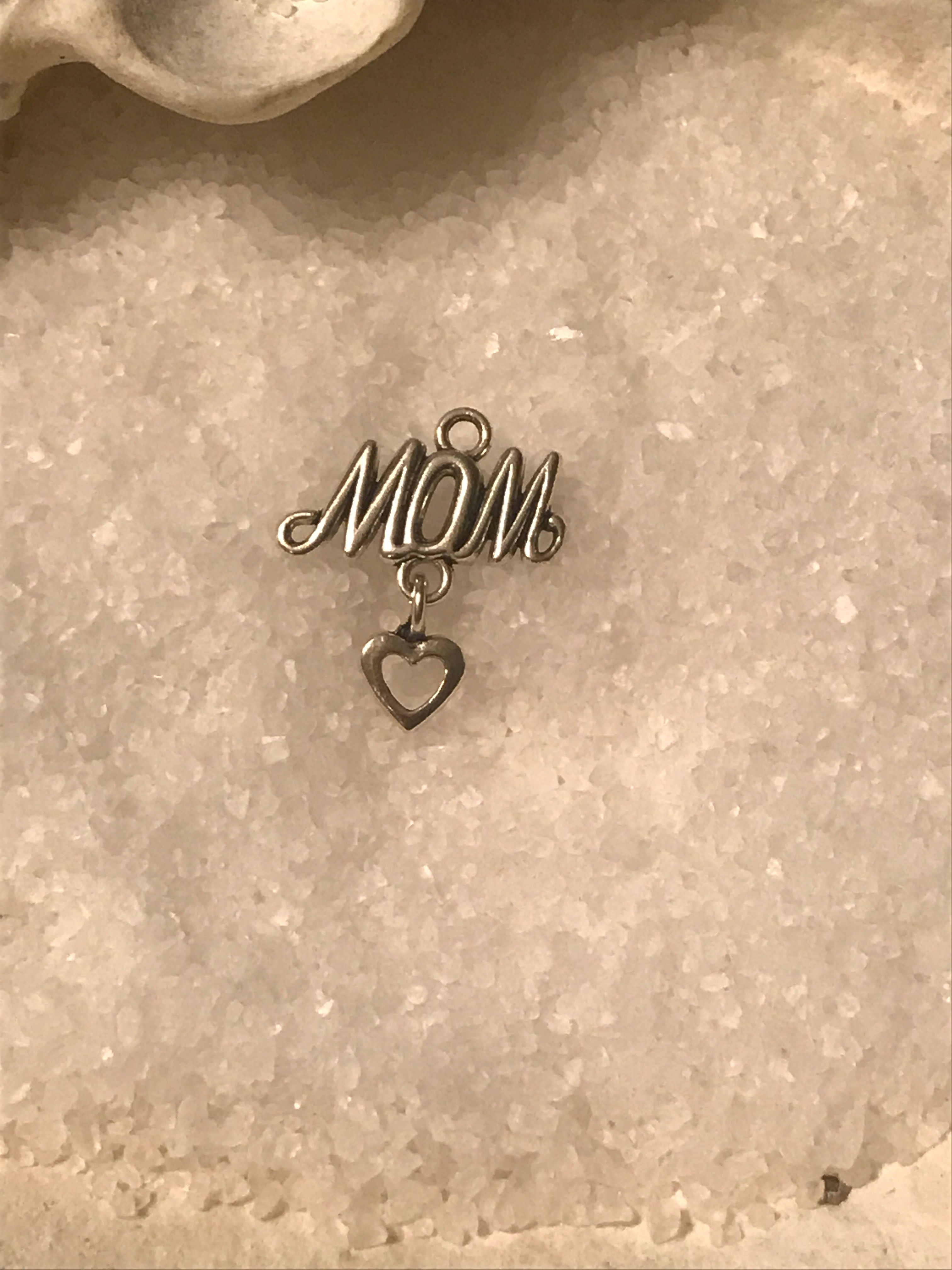 Mom with heart charm