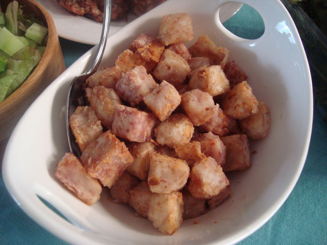 FINALLY - Giant Taro Tater Tots!