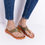 Thumbnail: Medifeet V-Strap Floral Women Slipper  Ortho Friendly with Flatfoot Arch Support
