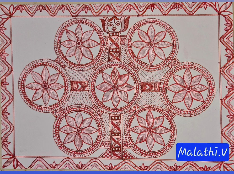 Kohbar - original Madhubani kohbar painting