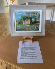 The Village Bus Stop Oil Painting