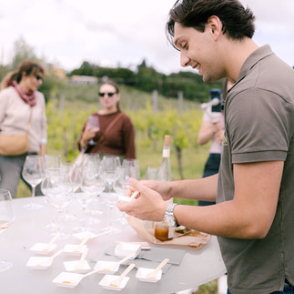 wine tasting with an italian