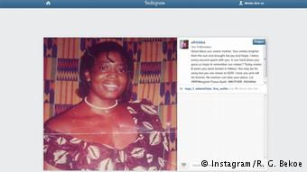 Reuben posted this picture of his mother on Instagram on the eight-year anniversary of her funeral, saying: "You may be far away but you are closer to GOD.