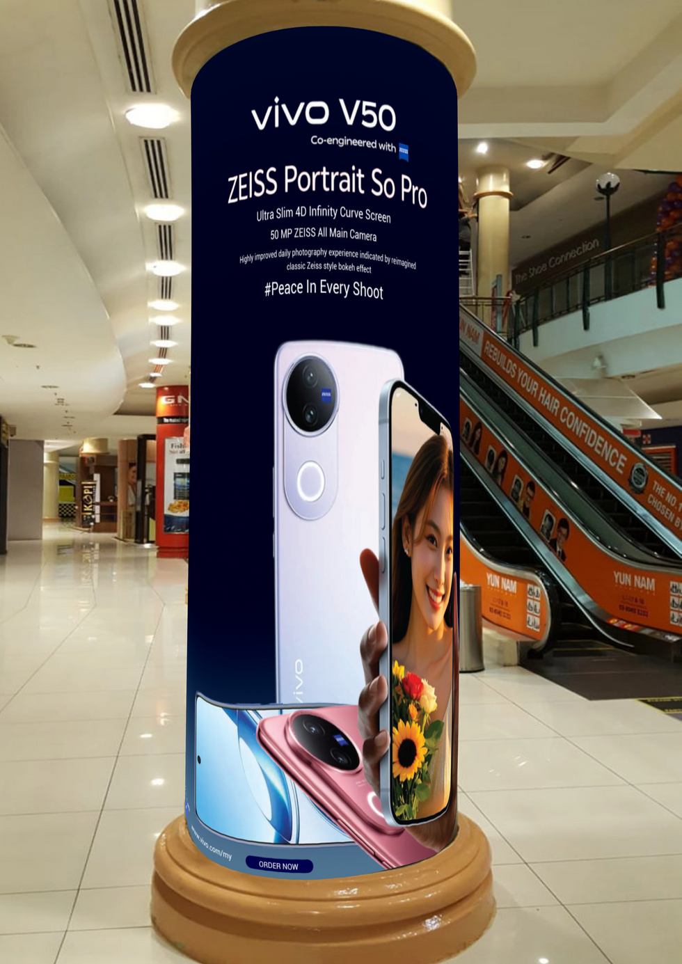 shopping mall pillar wrap 1
