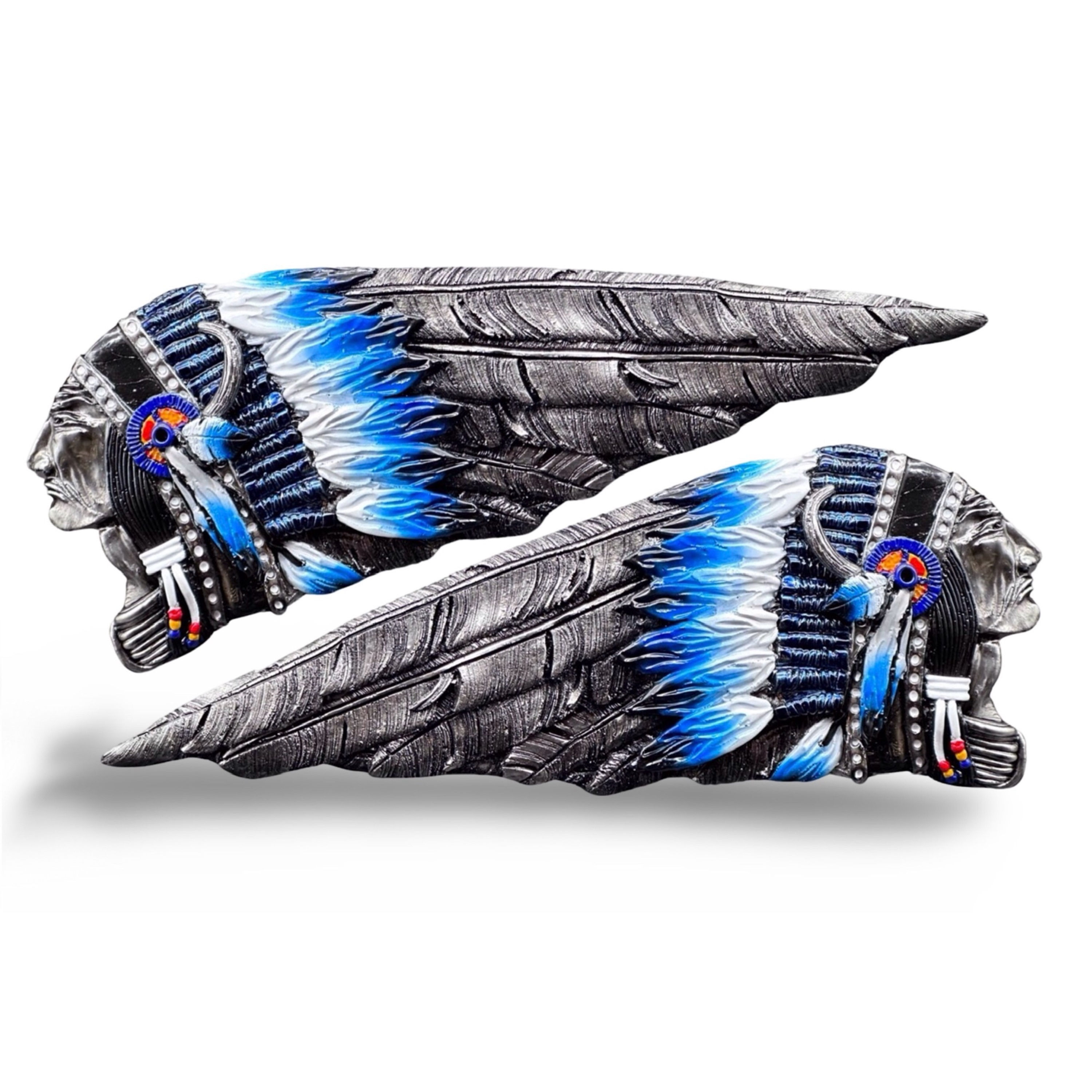 Chief 2.0 Indian Tank Emblem Set 8 - Blues and Blackwash