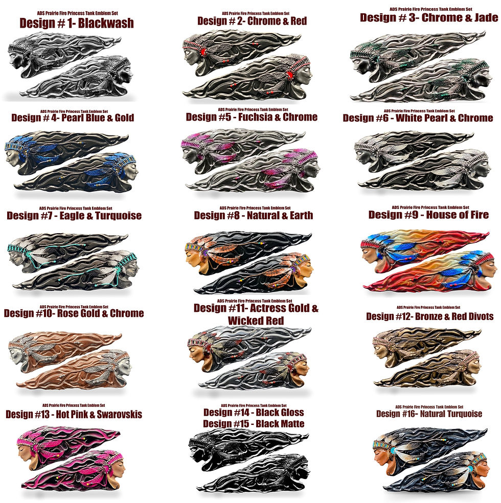 Thumbnail: Mini Prairie Fire Princess Tank Emblem Set