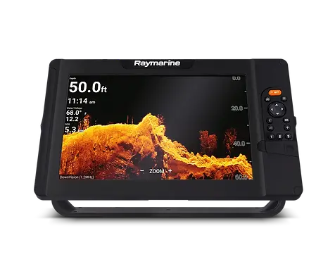 Raymarine Element 12 HV — front view with an example of HyperVision