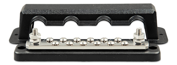 Victron Energy Busbar 250A 2P with 12 screws +cover