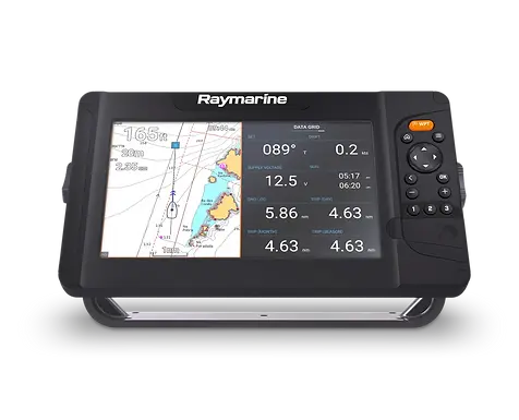 Raymarine Element 9 S — view with an example of chart and navigation data