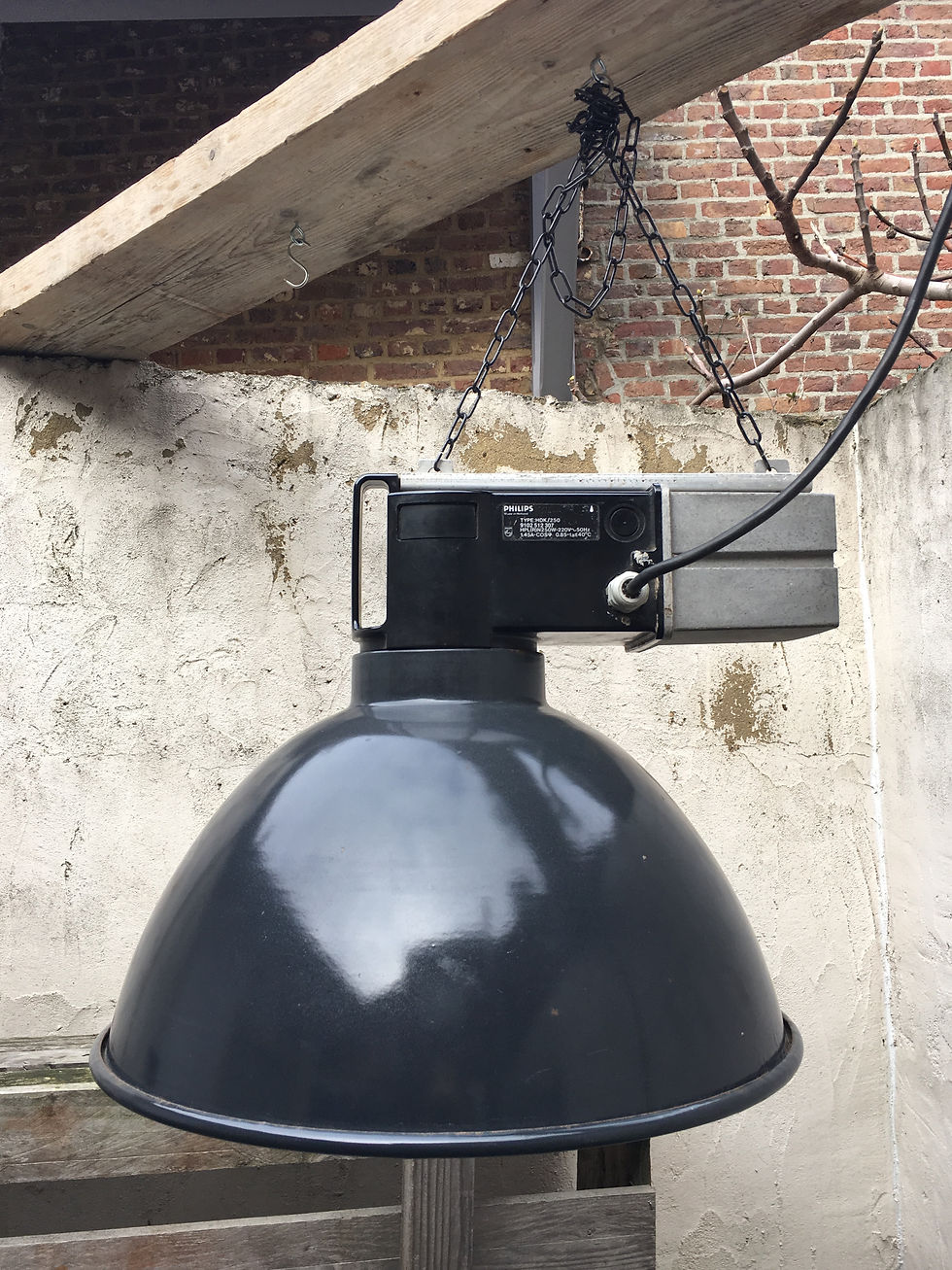 Oude emaille Philips hanglamp € 165